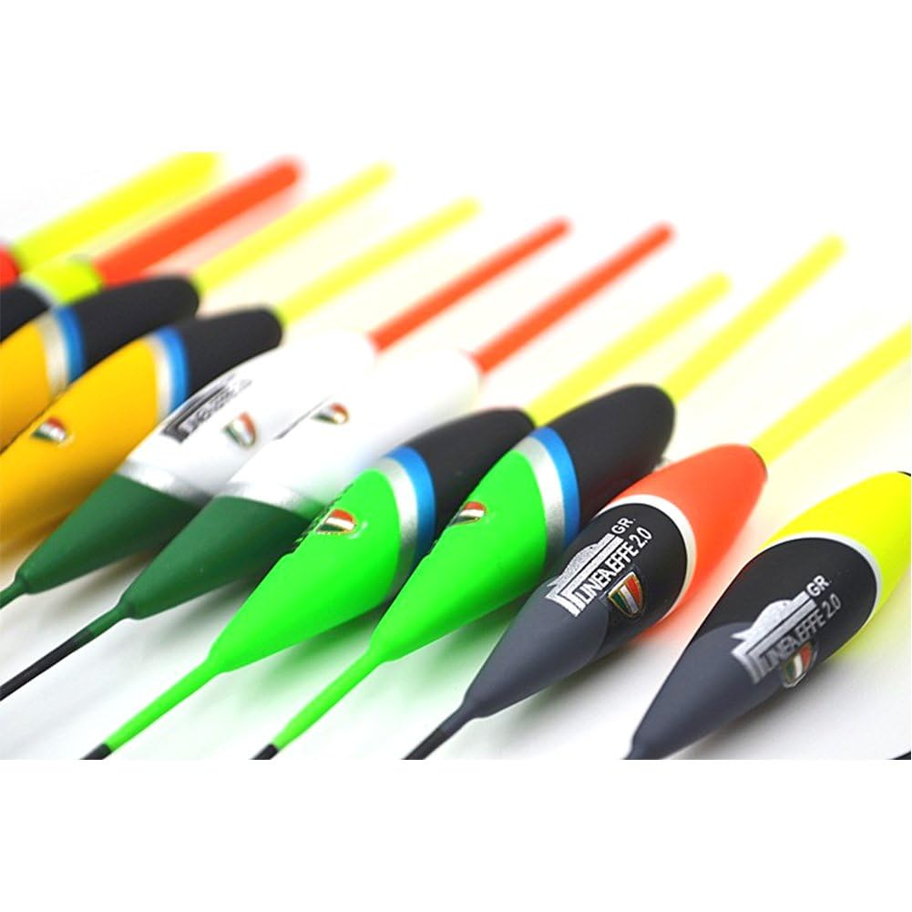 10Pcs Flotadores de Pesca Madera Abeto Juego Bobbers Herramientas