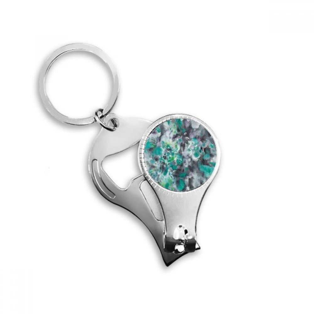 Pince à ongles et décapsuleur de poche pour pique-nique et voyage style peinture verte