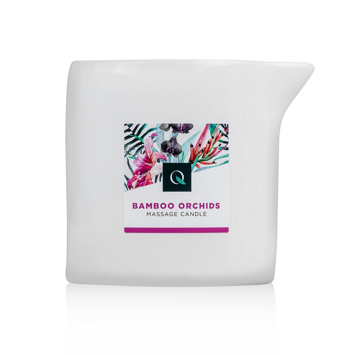 Exotiq Massagekerze Bambus Orchidee (200 gr – 7 oz) Für Entspannende Massagen mit Warmem und Weichem Massageöl – Perfekt für eine Heiße Massage – Relaxender Effekt, Hautfreundlich, Pflegend