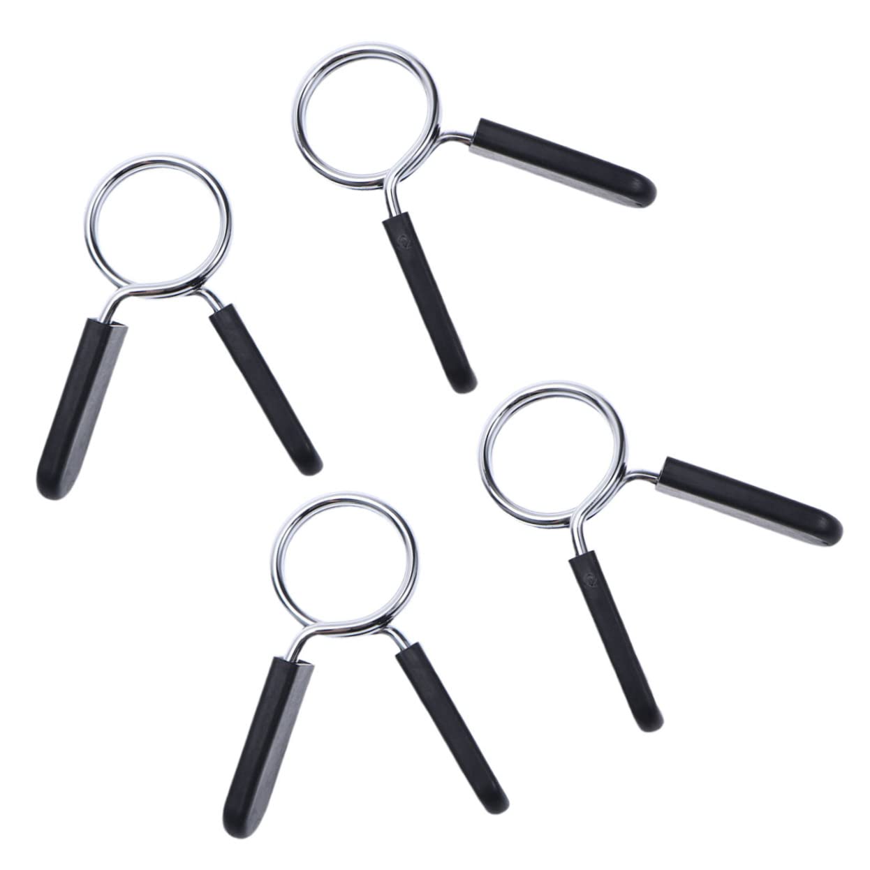 GOOHOCHY Abs Handle Dumbbell Barbell Clamps 4pcs Spring Clip Collars Barbell Spring Clip Collar Set
