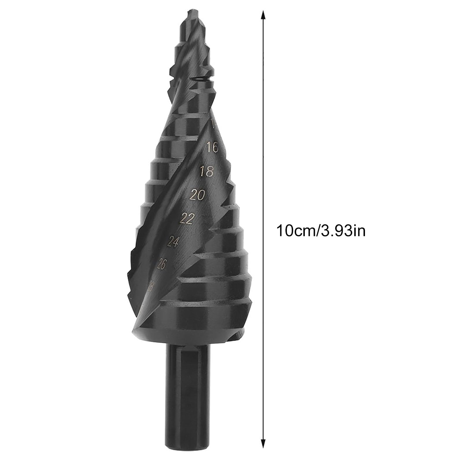 HSS Step Cone Drill Bit Nitriding High Speed Steel Hole Cutter for Metal Sheet Working with Electric Drill Bench Drill 6 to 30mm