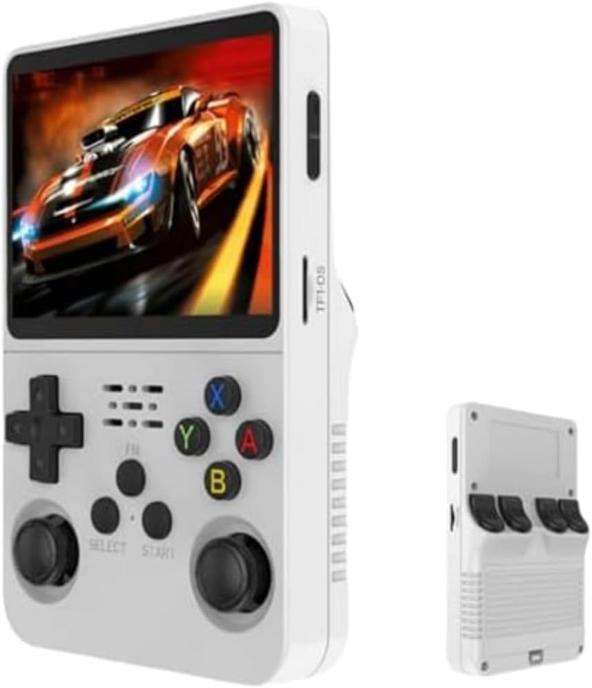 r36s Portable Game Console, Open Source, 3.5 Inch Portable Game Console, PSP, Joystick Game Console, BA Arcade, Dearolling, Retro Style, Portable Game Console, English Edition, Dual Card Slots, Long
