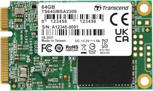 Image of Transcend 64GB SATA III 6GB /S MSA230S mSATA SSD 230S Solid State Drive TS64GMSA230S (Pack of 5)