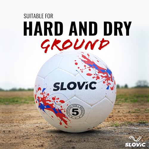 Image of SLOVIC Professional Football for Kids [Size-5] | Hard Ground Foot-Ball | Ideal for Grass Ground & Artificial Turf | Training Foot Ball | Soccer Ball | Street Football for Men & Women | Gift for Boys