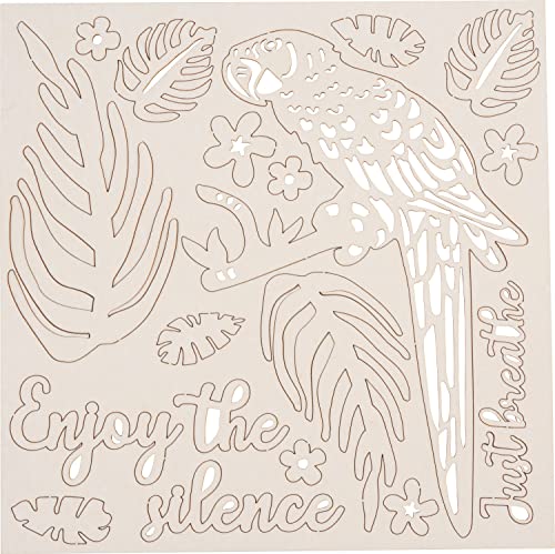 Stamperia Decorative Chips 14x14 cm - Amazon Parrot