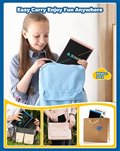 TEKFUN Kids Toys, 2Pcs LCD Writing Tablet with 4 Stylus, 8.5in Erasable Doodle Board Mess Free Drawing Pad for Kids, Car Trip Educational Toys Birthday for 3 4 5 6 7 Girls Boys - Thumbnail 3