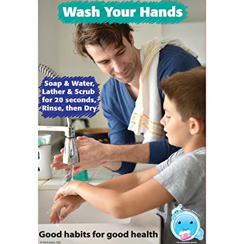 Poster Healthy Bubbles Good Habits for Good Health pour grandir sereinement