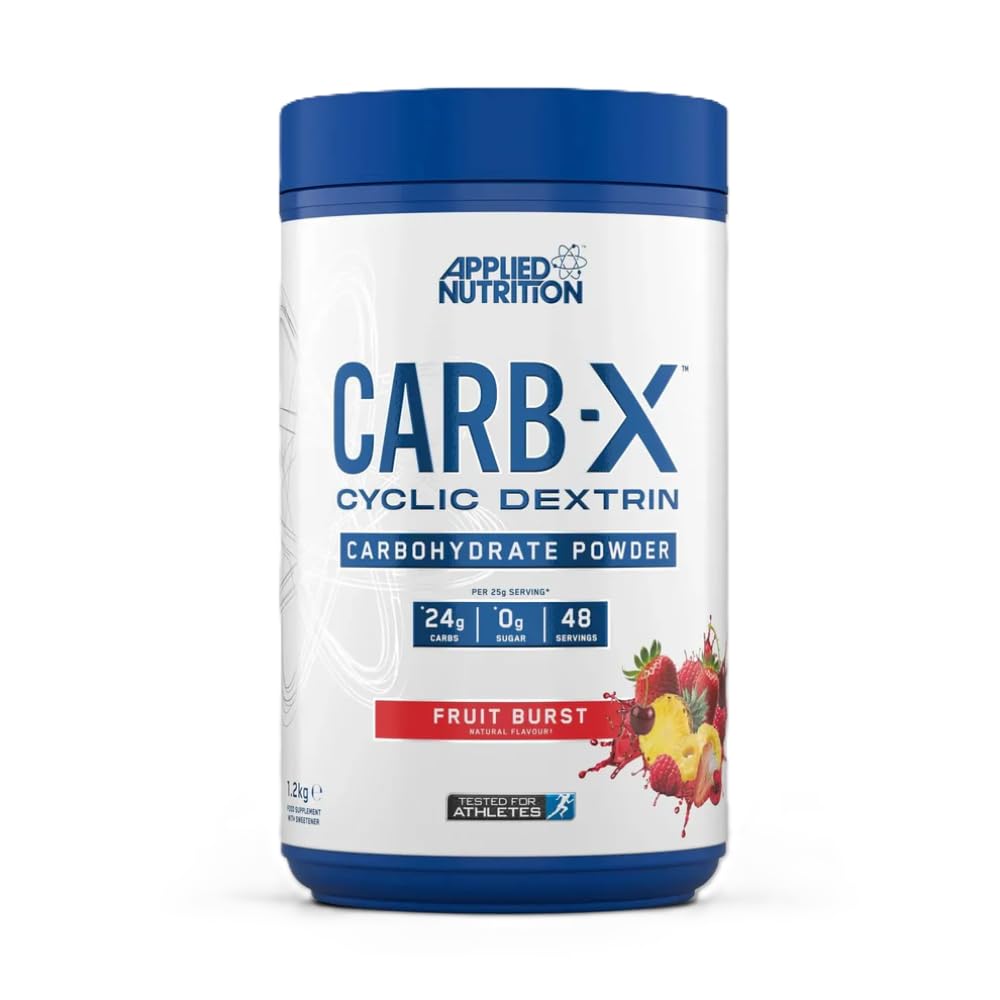 Applied Nutrion Carb X 100% Cyclic Dextrin Carbon Hydrates Post Workout, Fruit Burst, 1.2 Kg, 48 Servings