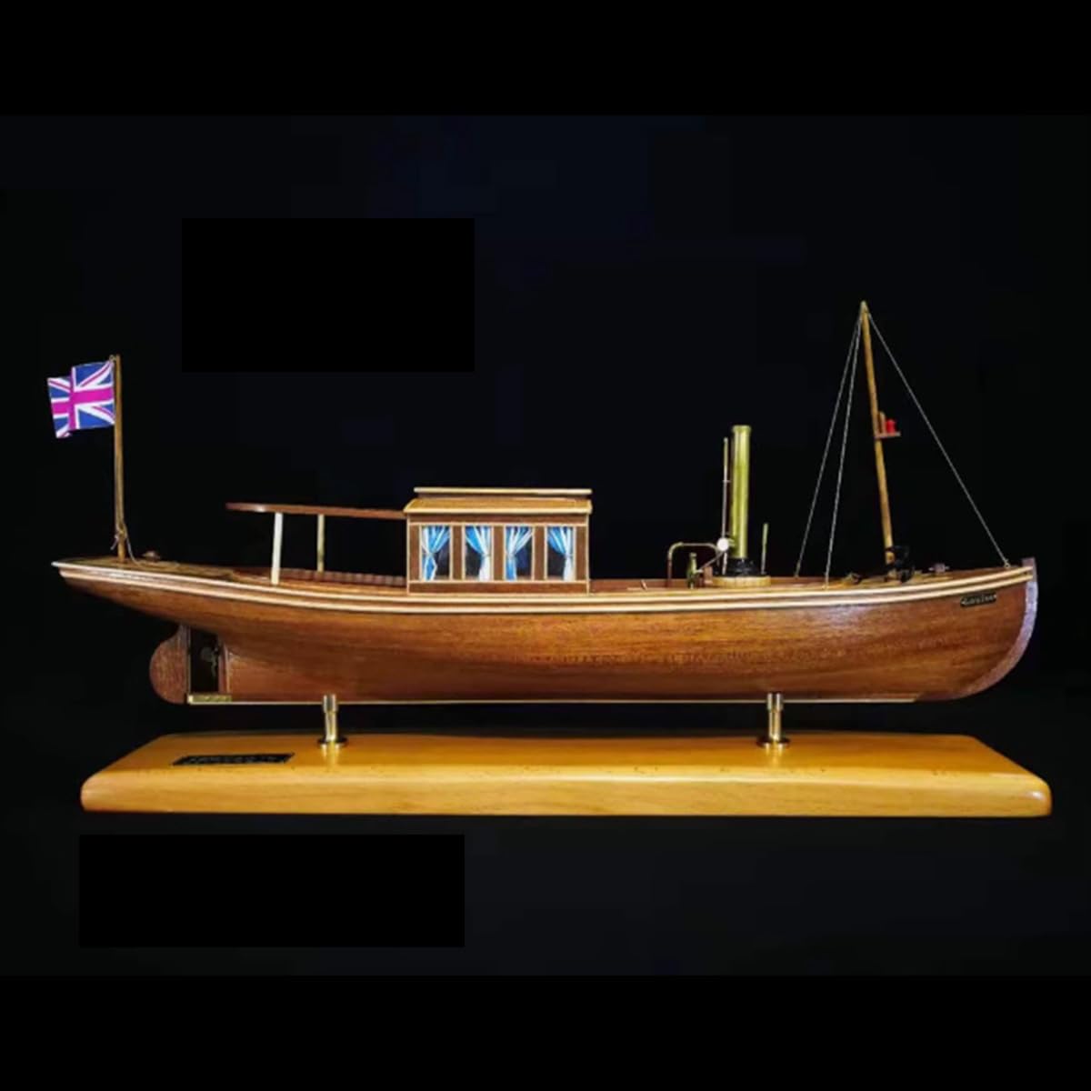 Schiff 3D Holzpuzzle Erwachsene, 1/26 Dampfschiff 3D Holz Modell Bausatz, 3D Holzpuzzle Segelschiff Steampunk Schiff 3D Puzzle Holz, Handwerk Spielzeug Geschenk -KIT