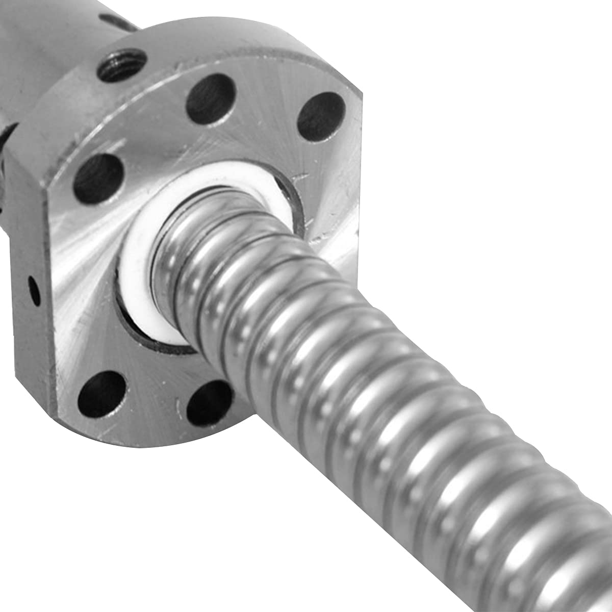 Vis à billes SFU1204 - 500 mm - Vis filetée en acier inoxydable - Sans embouts latéraux pour pièces CNC