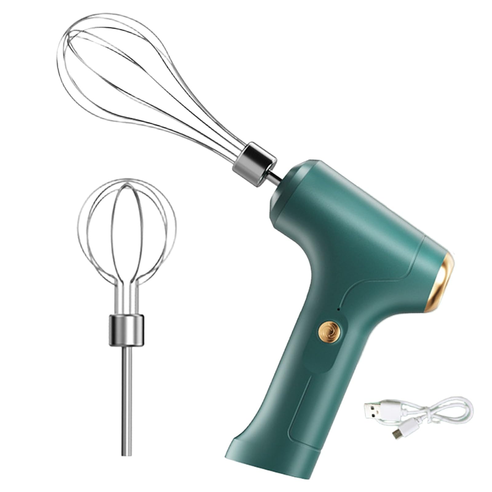 PTAIESIAN Electric Hand Mixer Electric Whisk One-piece Handle 304 Stainless Steel Double Rod Configuration Design Compact and Lightweight