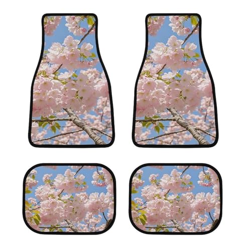 Tapis de sol voiture fleurs de cerisier antidérapants pour SUV et berlines