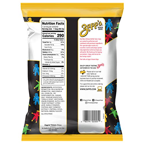 Zappâ€™S New Orleans Kettle-Style Potato Chips, Voodoo Flavor Â€“ Crunchy Chips With A Spicy Kick, Great For Lunches Or Snacking On The Go, 2 Ounce (Pack Of 25) #TOP3