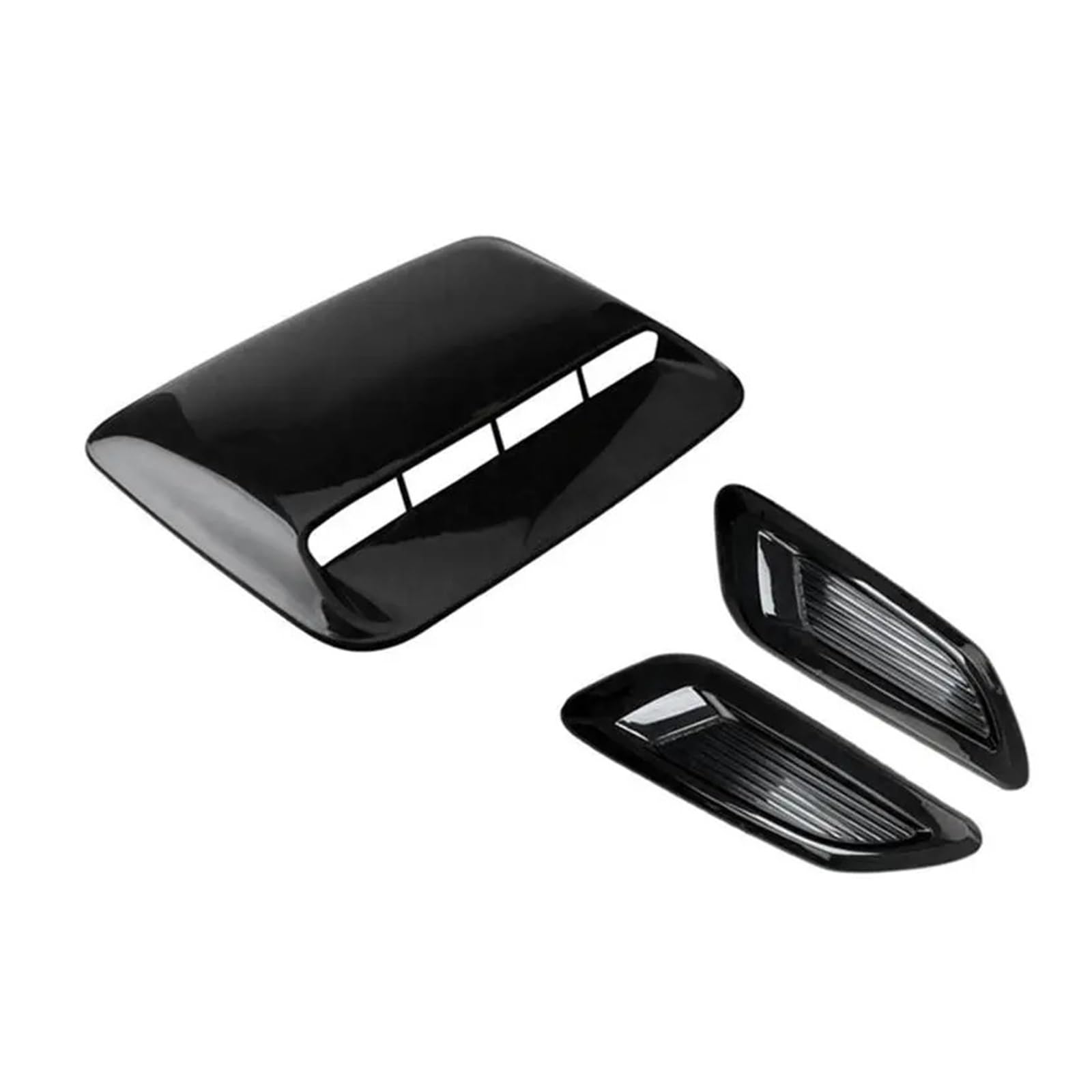 Car Air Flow Aspirazione Hood Scoop Vent Bonnet Decor Cover Center Side Outlet Parti esterne auto Universale Adesivo Strisce Cofano e Tetto Auto