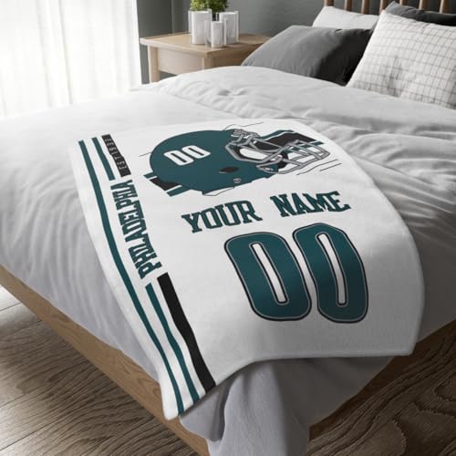 Image of Philadelphia Throw Blanket Custom Name and Number Personalized Gifts for Men and Women