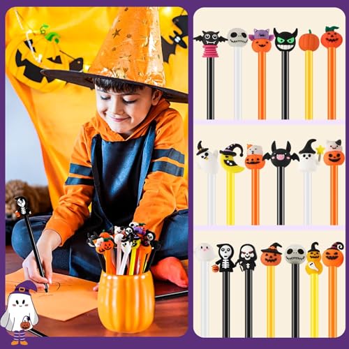SANNIX 20 bolígrafos Halloween estilo gel roller miniatura 5