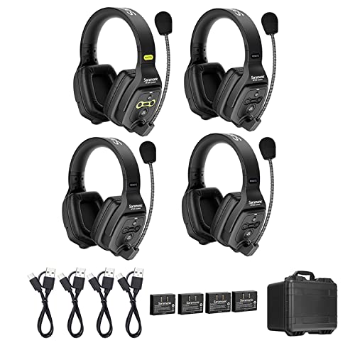 Saramonic WiTalk-WT4D | 4-Person Full-Duplex 1.9GHz Wireless Dual-Ear Headset Intercom System with Custom Hard Case