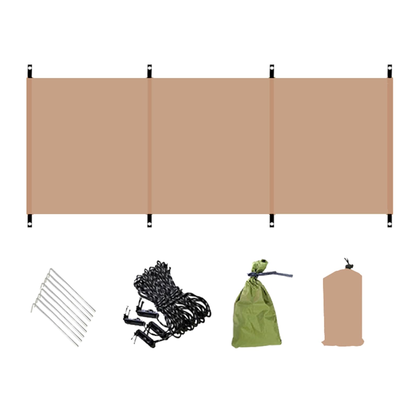 ZWWAAZHF Outdoor Camping Windbreak Screen, Oxford Fabric Wind Barrier, Folding Shield for Hiking and Picnics, 250x70cm