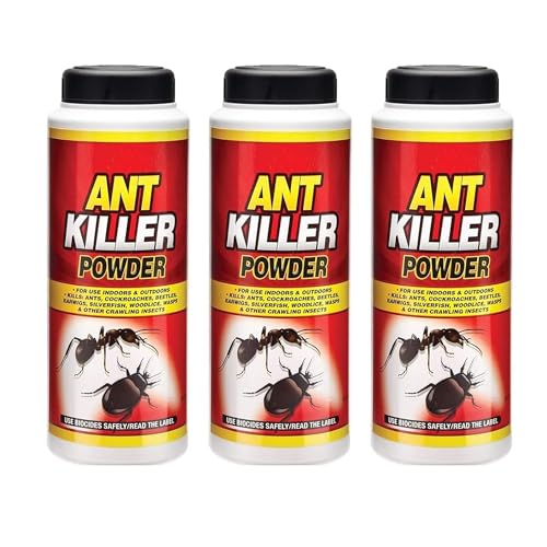 PNJB, Ant Killer Powder For Indoor And Outdoor Use Strongest Ant Killer For Lawns, Home, Garden To Kill Ants, Cockroaches, Woodlice, Earwigs And Crawling Insects (3XPACK)