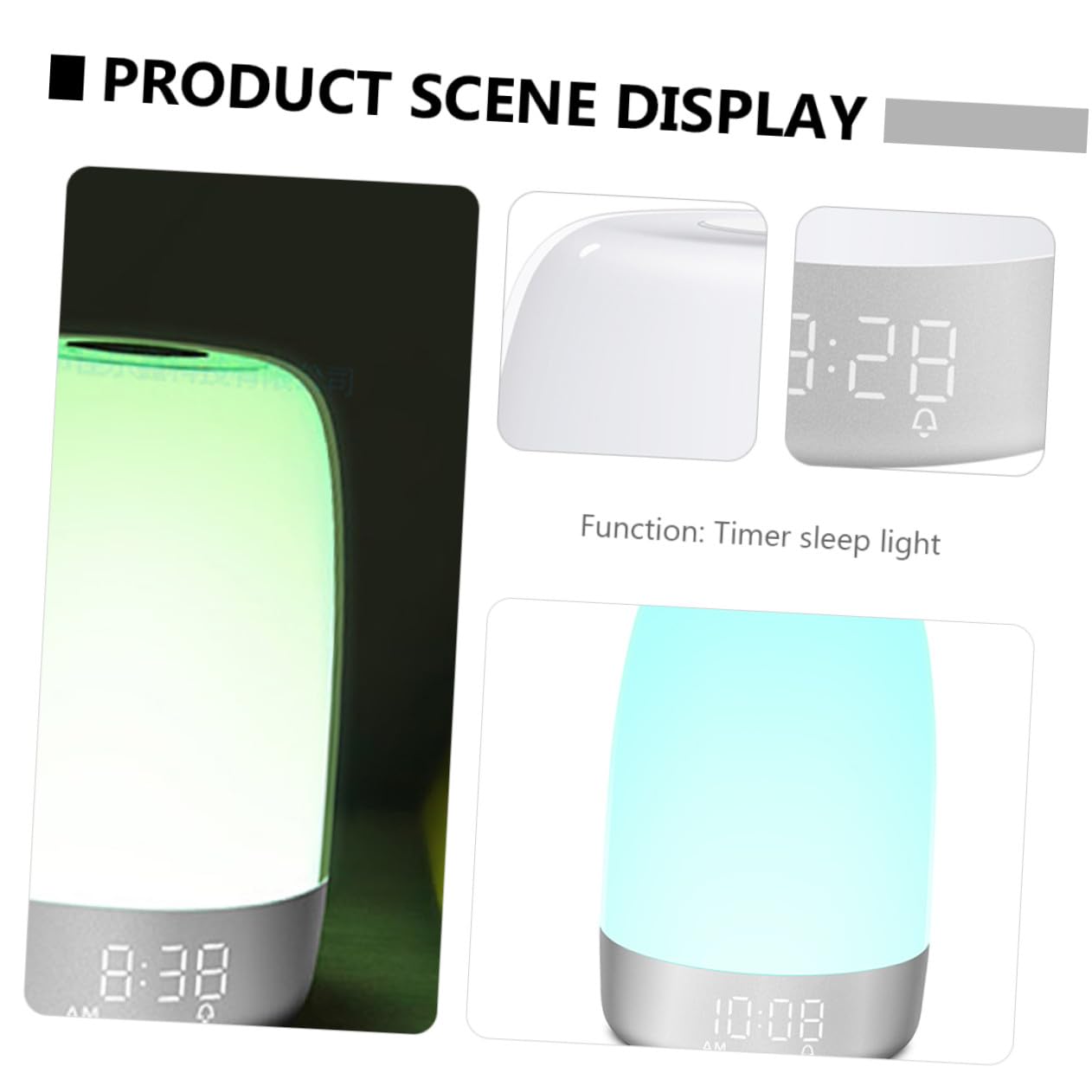 Veilleuse De Réveil LED Lampe De Chevet Tactile Minuterie Et Simulation Aube pour Chambre à Coucher