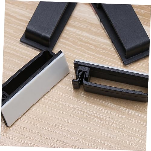 50Pcs Soportes de Bridas de Plástico con Adhesivo para Gestión de Cables | Diseño de Bloqueo Ajustable, Clips Negros para Auriculares y Cables de Computadora, Montaje en Pared o Techo, Fácil Montaje miniatura 2
