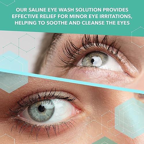 Focus Saline Eyewash solution oculaire stérile avec œillère de rinçage en pack de 6 - 5