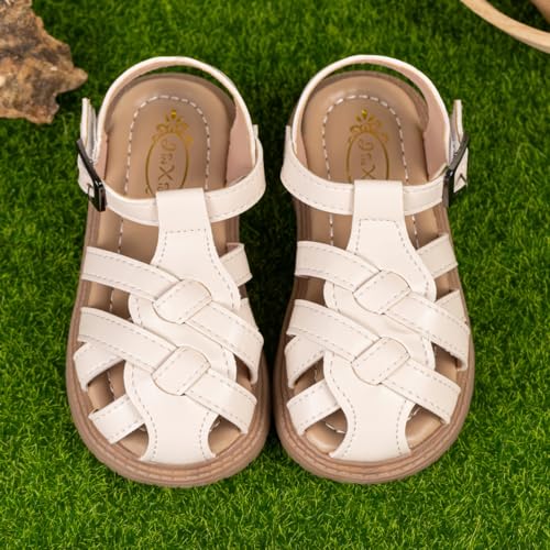 Image of Boys Girls Sandals Open Toe Breathable Princess Non-Slip Flats Summer Beach Lightweight Rubber Sole Sandals (Toddler /Little Kid)