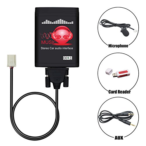 Wyness Car MP3 USB/AUX 3.5mm Stereo Wireless Music Receiver Wireless Hands Free Auto Bluetooth Adapter Fit for Toyota (6+6) Pin Camry Tacoma Corolla Tundra RAV4 Lexus RX GS is