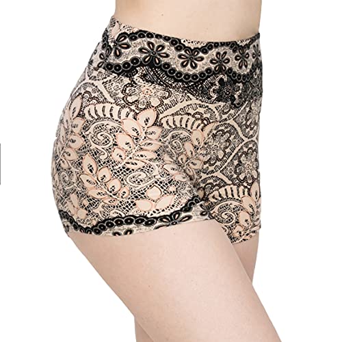 Image of ALWAYS Women Workout Yoga Shorts - Premium Soft Solid Stretch Cheerleader Running Dance Volleyball Short Pants Autumn Leaves 928 M