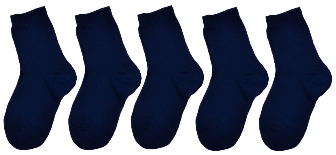 Wb Socks Boys Blue 5 Pairs Of Navy Ankle Socks - School Socks