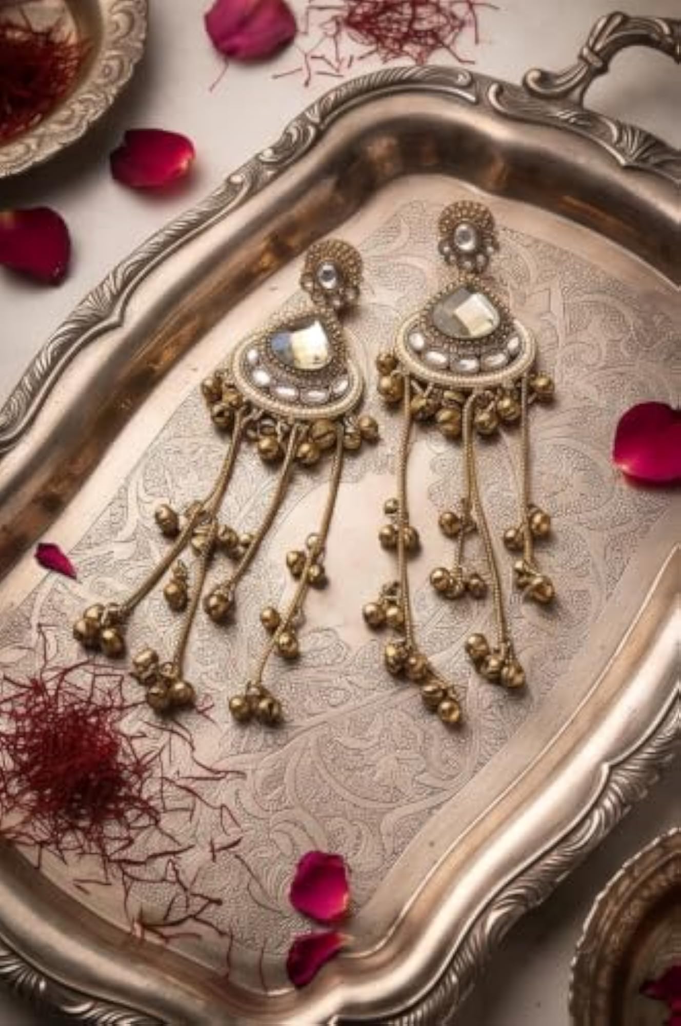Kashmiri Drop Earring for Women & Girls, Ethnic Style