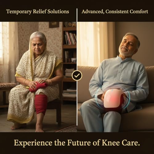 Image of JSB Hf124 Joint Pain Relief Device for Knee, Shoulder, Elbow And Ankle With Vibration, Magnetic & Heat