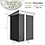 Furniwell Outdoor Storage Shed, Metal Garden Sheds Outdoor Storage House with Single Lockable Door for Backyard Patio Lawn (Gray, 5 x 3 FT)