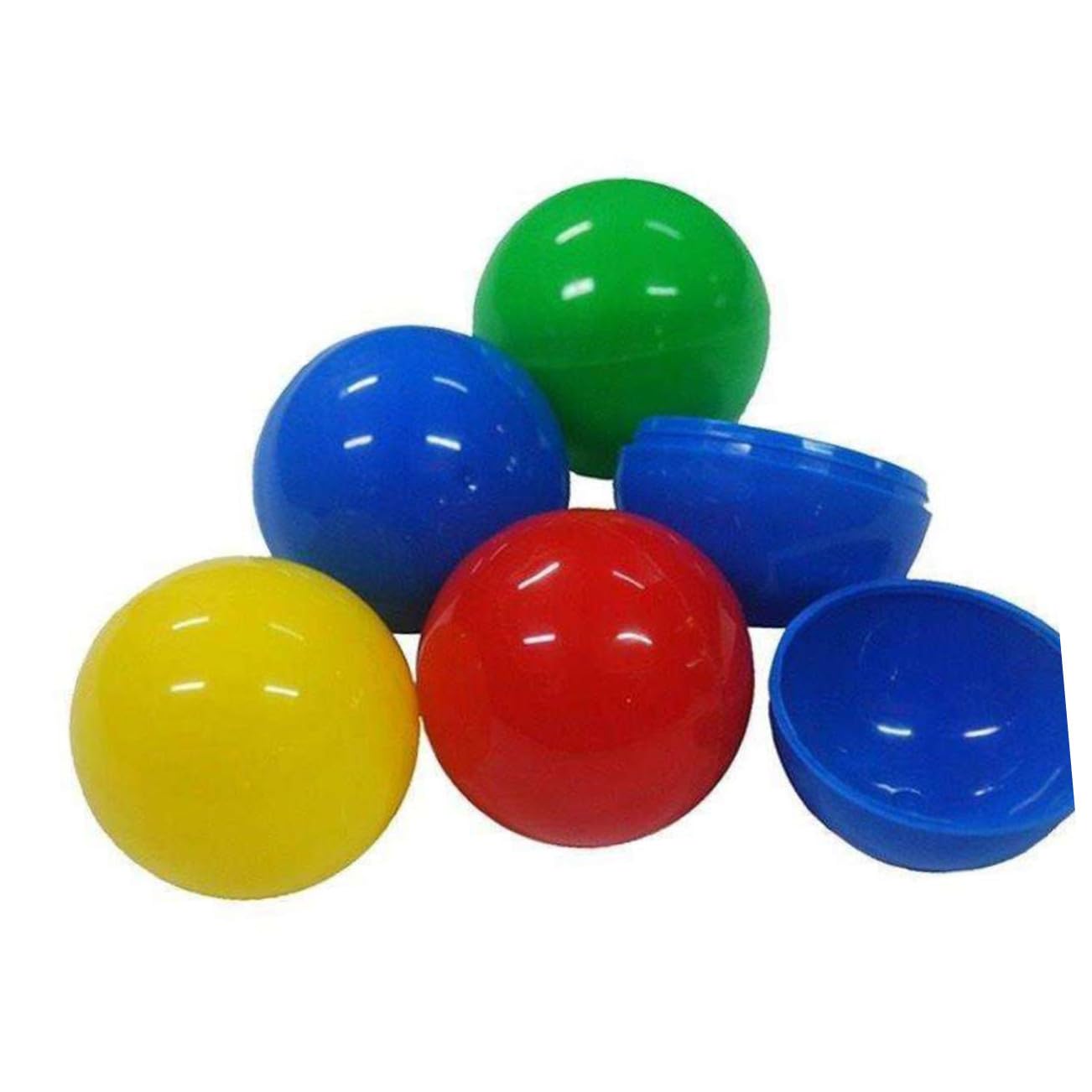 UKCOCO Boules de Loterie Creuses Colorées pour Jeux et Fêtes, Diamètre 40 Mm, Polypropylène Jaune, Lot de 50 Pièces, Activité Ludique et Événementielle pour Garçon et Filles et Adultes