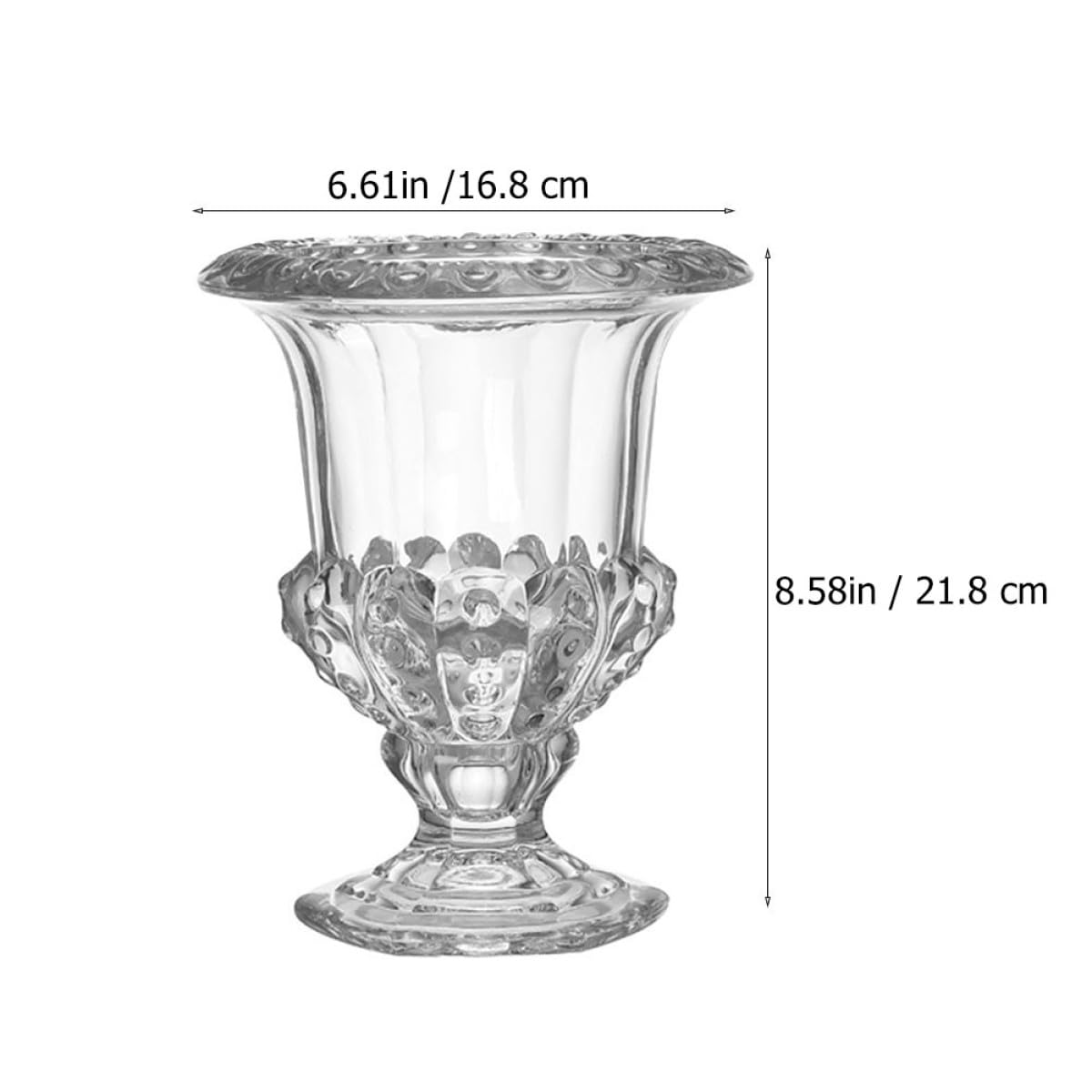 Retro Glasvase aus Glas für Blumen Dekoration mit Langem Gebrauch im Wohnzimmer und Hochzeitsfeier als Elegante Tischdeko und Pflanzenvase
