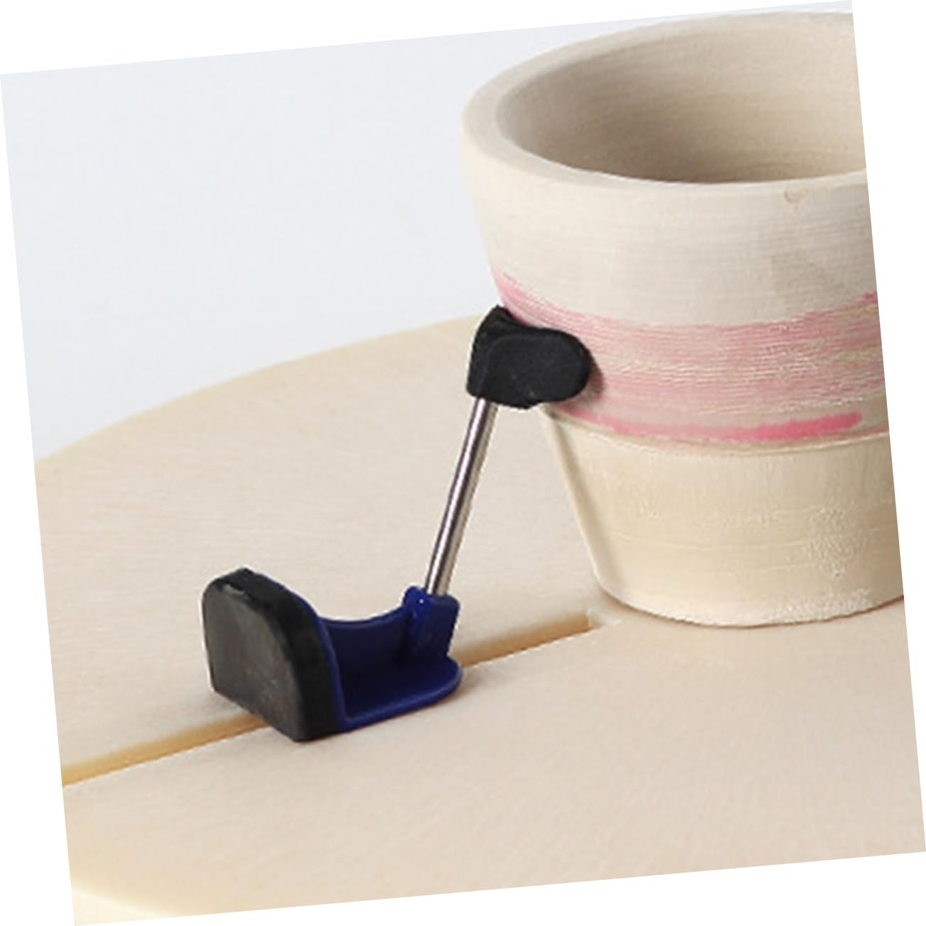 Abrazadera de Plato Giratorio para Cerámica Ajustable, Herramienta de Recorte Fácil de Usar, Material Plástico y Metal para Proyectos de Alfarería