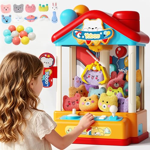 VEEVIFUN Claw Machine for Kids Mini Claw Machine Include Plush Prizes Vending Machine Game Toys for 4 5 6 Year Old Girls Boy Electronic Arcade Game with Music for Kid Girl Boy
