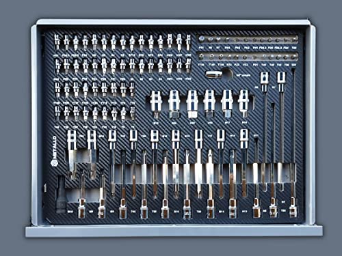 Merverd Metello Garage 4XL Werkzeugwagen Werkstattwagen gefüllt mit 10/10 alle kugelgelagert abschließbar gefüllt mit Profiwerkzeug – Bild 8