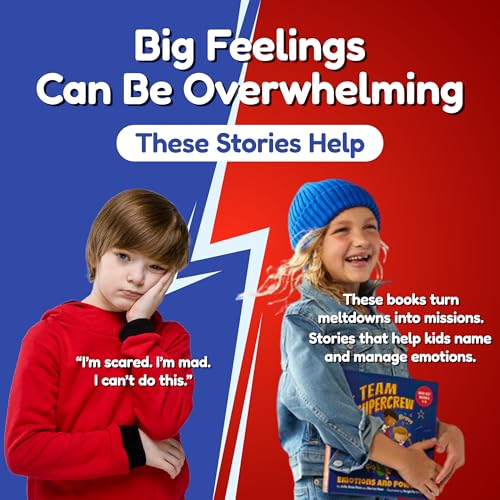 Image of Team Supercrew - Emotions and Powers - 4 Book Box Set (books 1-4): Social Emotional Learning for Kids Ages 2 - 8 | CBT-Inspired Stories to Build Confidence and Manage Emotions