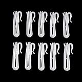 10 PCS Plastic Curtain Hooks, Adjustable Pinch Pleat Hooks for Pleated Drapes Ratchet System Pinch Pleat Curtain Hooks for Window Curtain, Door Curtain, Shower Curtain