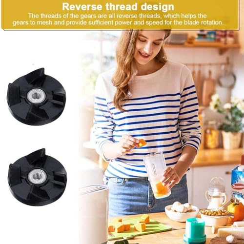 6 PCS Top Base Gear Top Base Plastic Gear Rubber Blade Gears Blender Replacement Parts Blender Coupler for Magic Blender 250W Juicer Juicer Accessories Part 1.18in Diameter - Image 6
