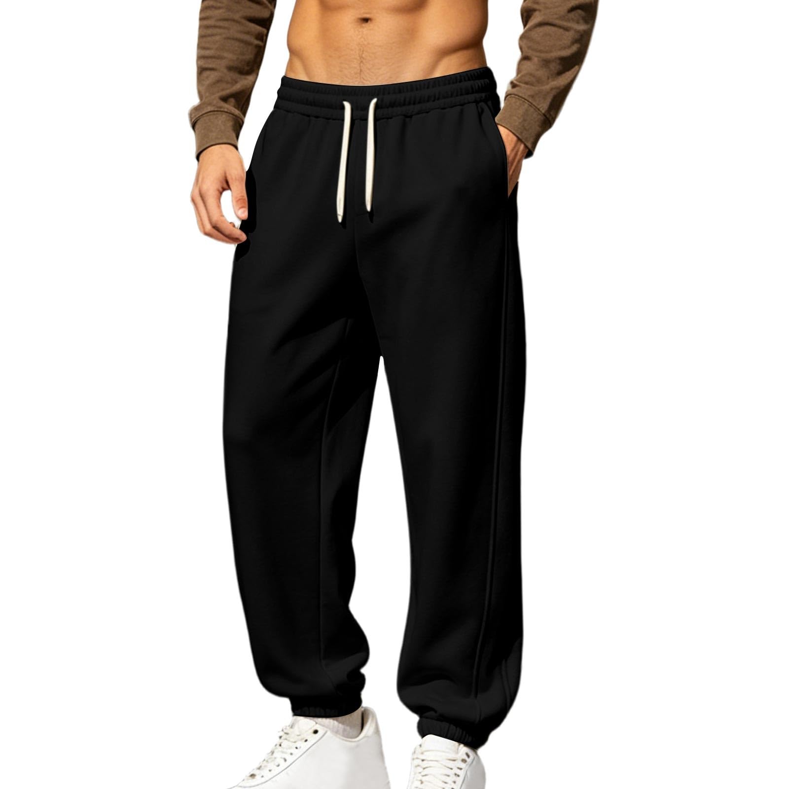 Pantaloni Sportivi Uomo Running Pantaloni Tuta con Fondo Elasticizzato