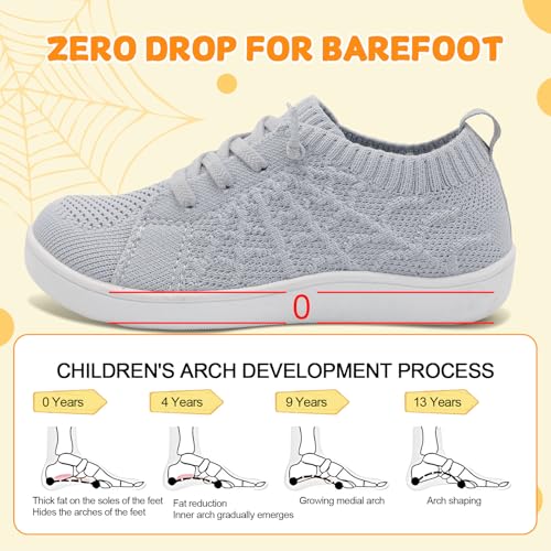 Image of JOINFREE Toddler Shoes Girls Boys Wide Barefoot Shoes Minimalist Walking Sneakers Zero Drop Slip on Tennis Shoe Breathable Naturally Flexible