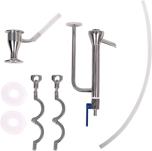 Miniatura 2 de YUEWO Loro de prueba para 5.8 galones/22 litros 304 acero inoxidable alcohol destilador flauta columna todavía para bricolaje whisky vino brandy gin