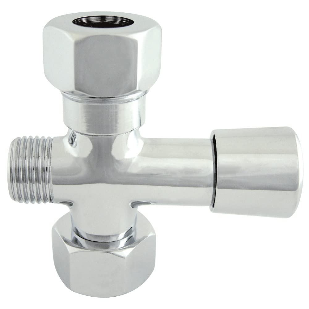 Kingston Brass Vintage Shower Diverter – Polished Chrome, 2-3/4 Inch, Solid Brass Construction For Tub & Shower Riser, Fits 3/4 IPS Connections