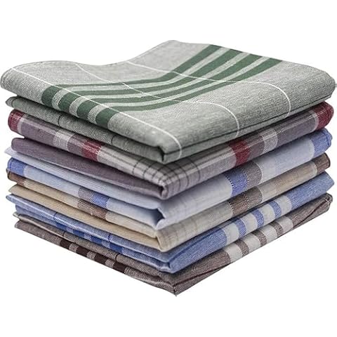Tinsellns 100% Cotton Checkered Hankies Set Cover