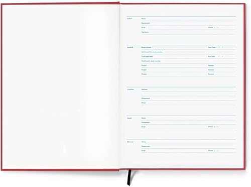 Miniatura 5 de Vela Sciences S7R-F - Cuaderno de laboratorio expandido ProCover de 9.25 x 11.75 pulgadas (9.3 x 11.8 in), 144 páginas, cuero sintético rojo,