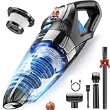 Topipop Aspirapolvere Portatile Batteria,Aspirapolvere Auto Potente con Potenza di Aspirazione Elevata di 25KPa,Aspirabriciole Senza Fili con Filtro HEPA e Accessori per Auto,Peli di Animali,Tappeti