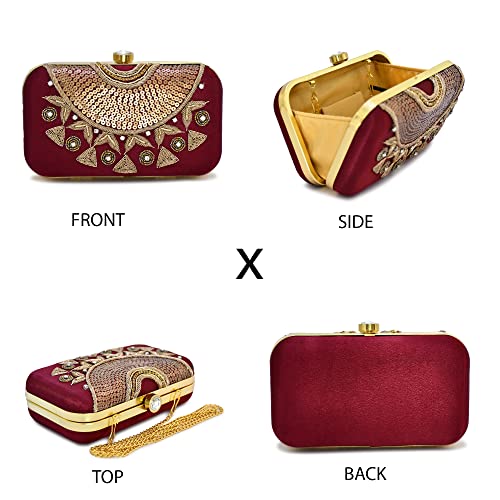 Image of For The Beautiful You Neck Embroidered Women's Clutch
