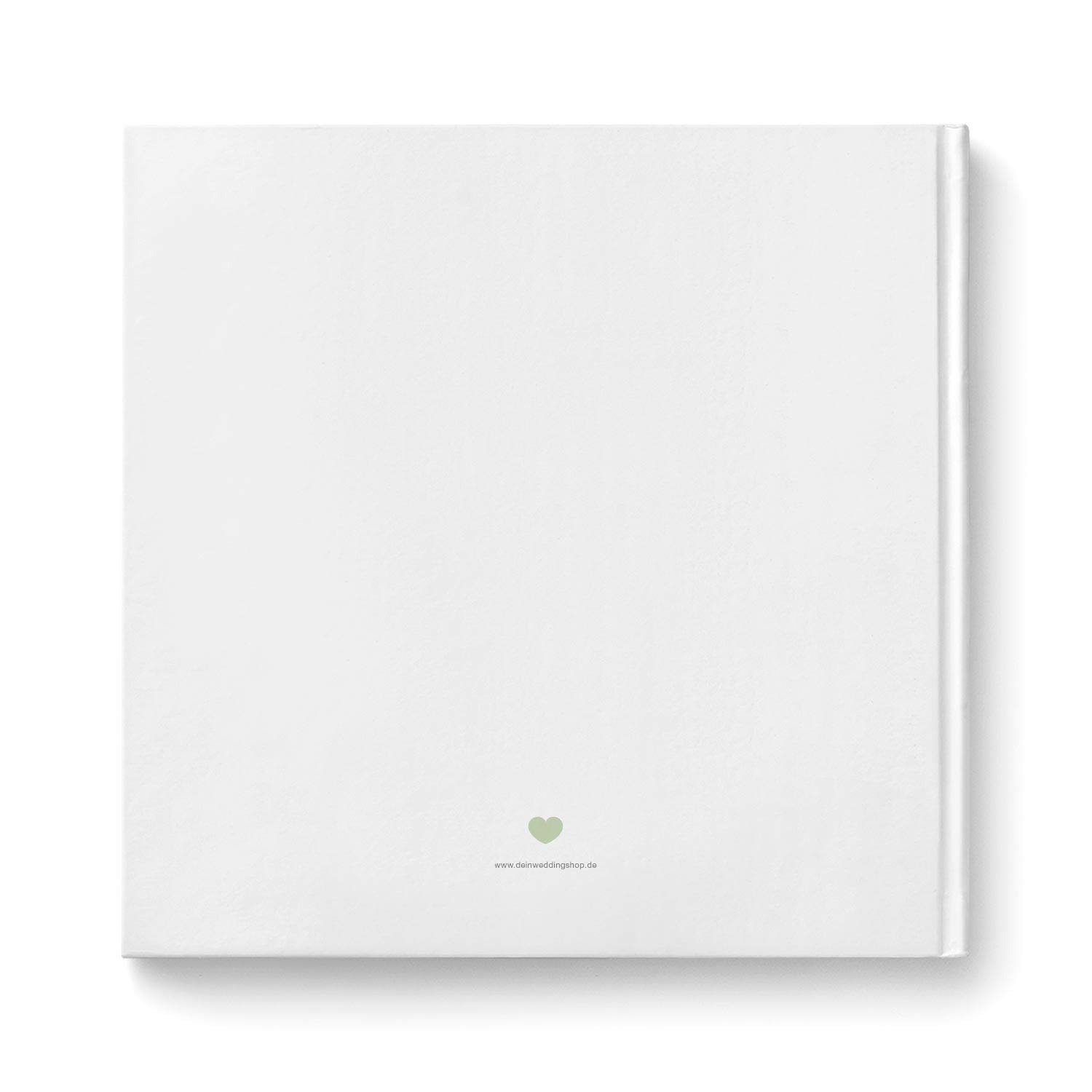 Gästebuch Hochzeit - personalisiert - Hochzeitsgästebuch, Hardcover 21x21 cm (Inhalt mit weißen Seiten, Eucalyptus Green Love)